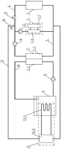 Direct-evaporating type ice cold accumulation refrigerating system and refrigerating method thereof