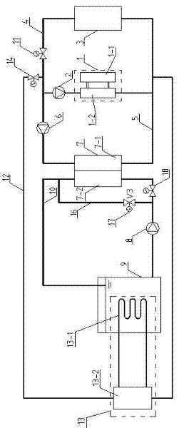 Direct-evaporating type ice cold accumulation refrigerating system and refrigerating method thereof