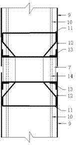 Construction method of self-balancing method pile foundation bearing capacity test device