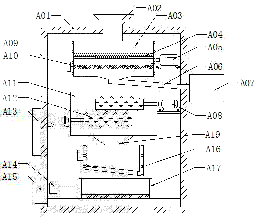 Simple and efficient domestic rubbish treatment device