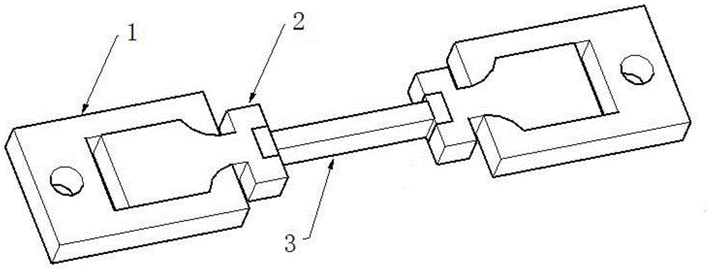 Test setup suitable for uniaxial tensile testing of viscoelastic materials