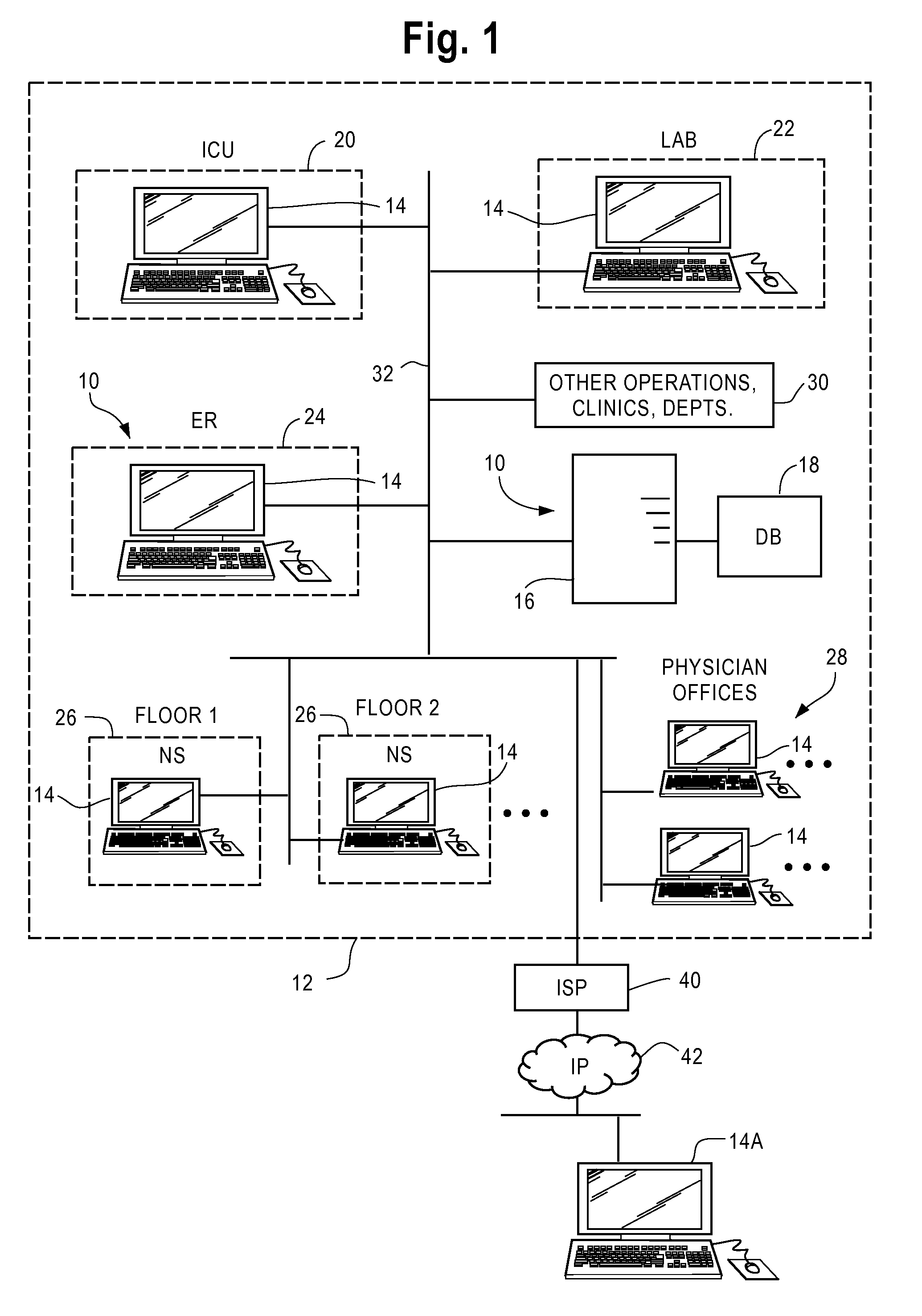 Electronic patient record documentation with push and pull of data to and from database