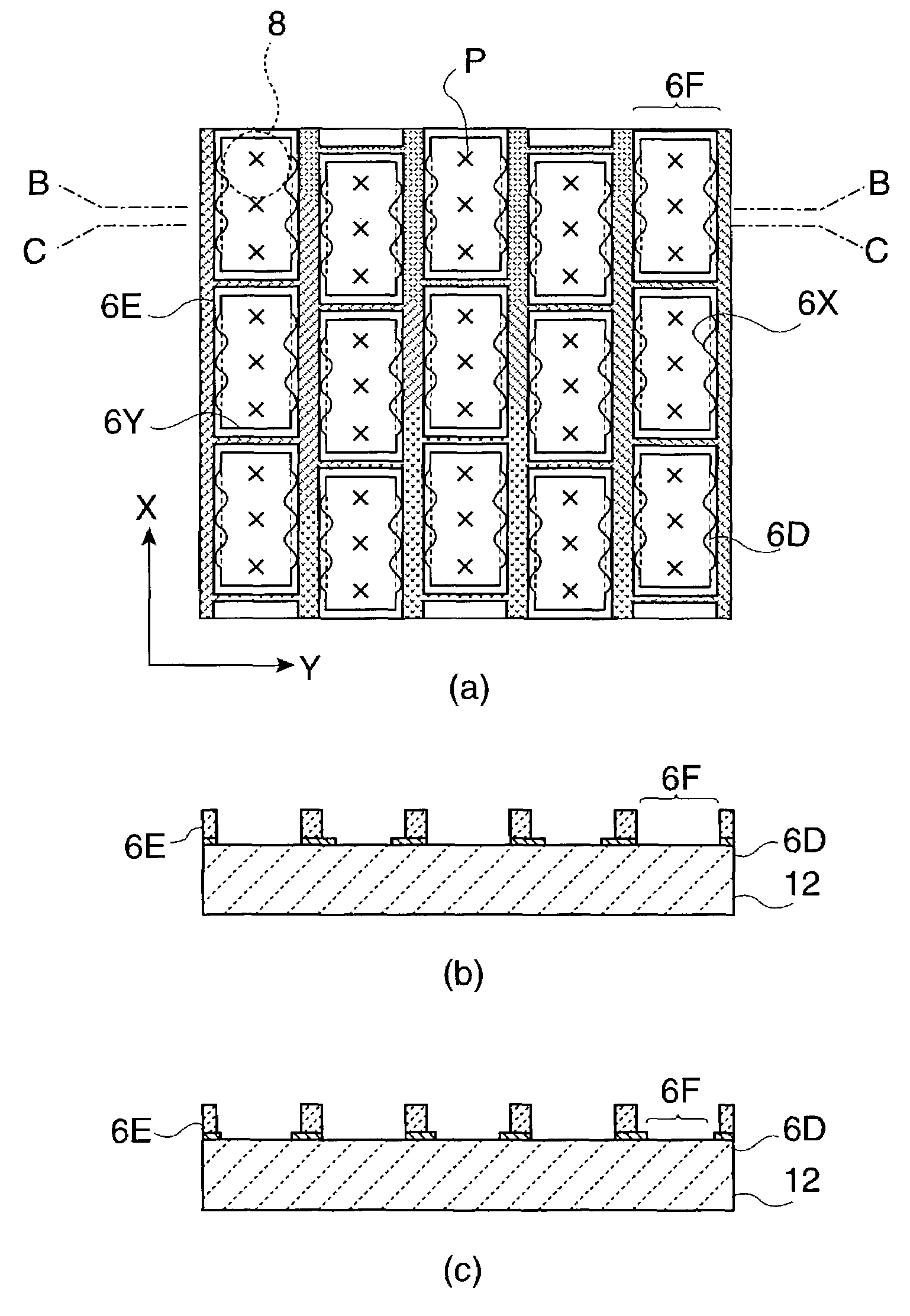 Method for disposing material by droplet ejection, display device, method for manufacturing display device, and electronic apparatus