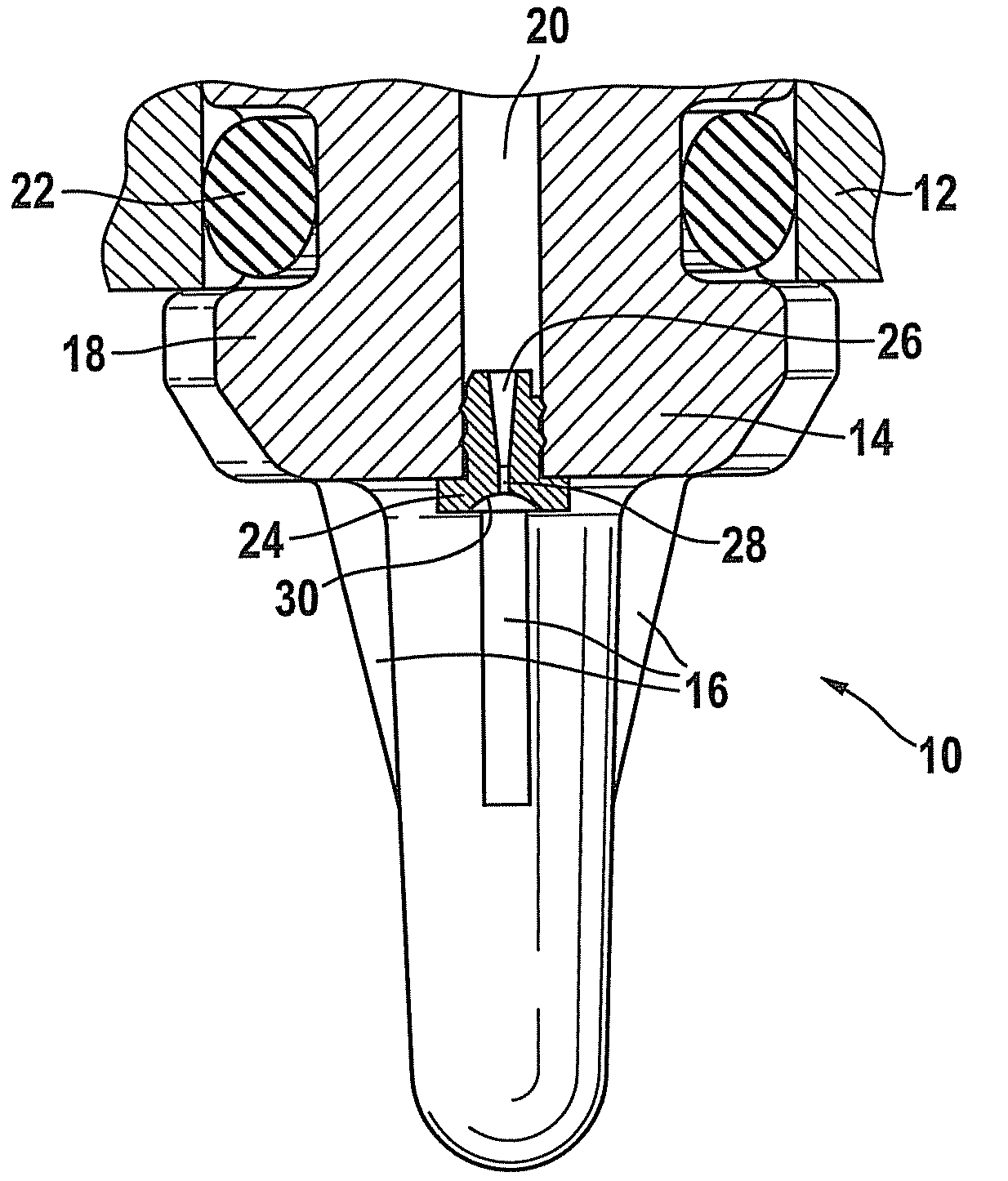 Device for reducing pressure pulses in pressure sensors