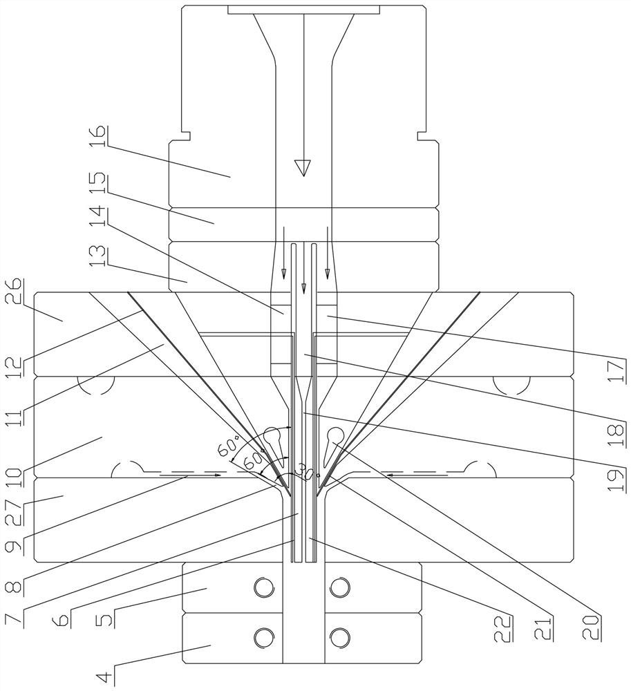 Composite forming die for solid non-air-hole floor in outdoor garden