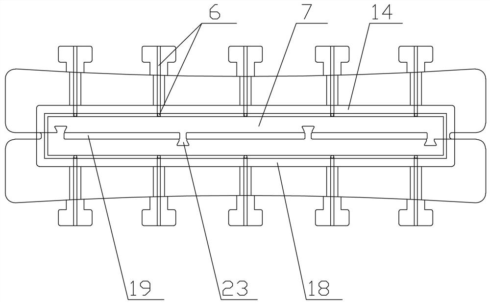 Composite forming die for solid non-air-hole floor in outdoor garden