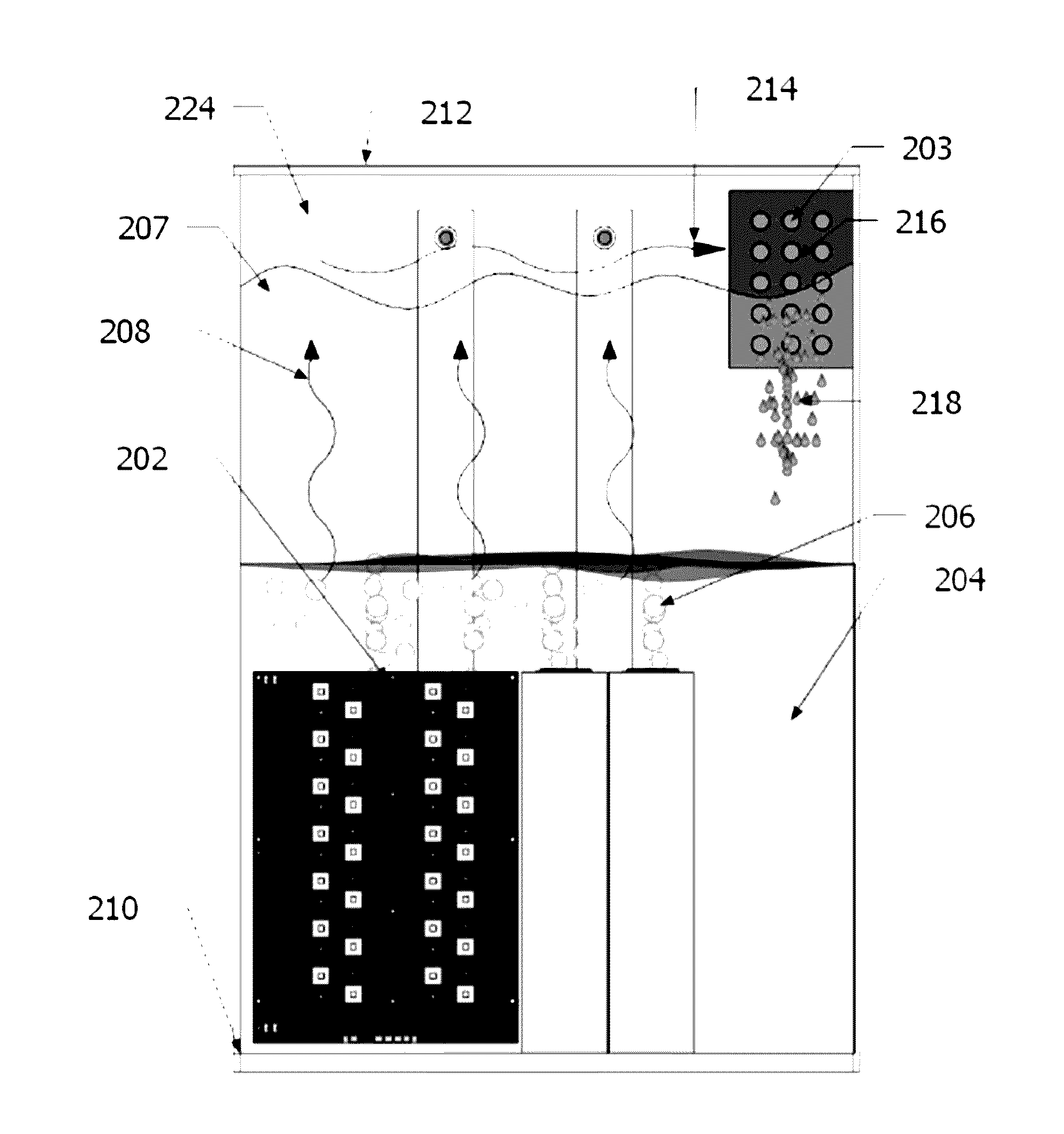 Immersion cooling system with low fluid loss