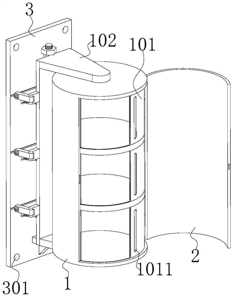 A low-voltage distribution box with an insulating built-in structure that can be stably suspended