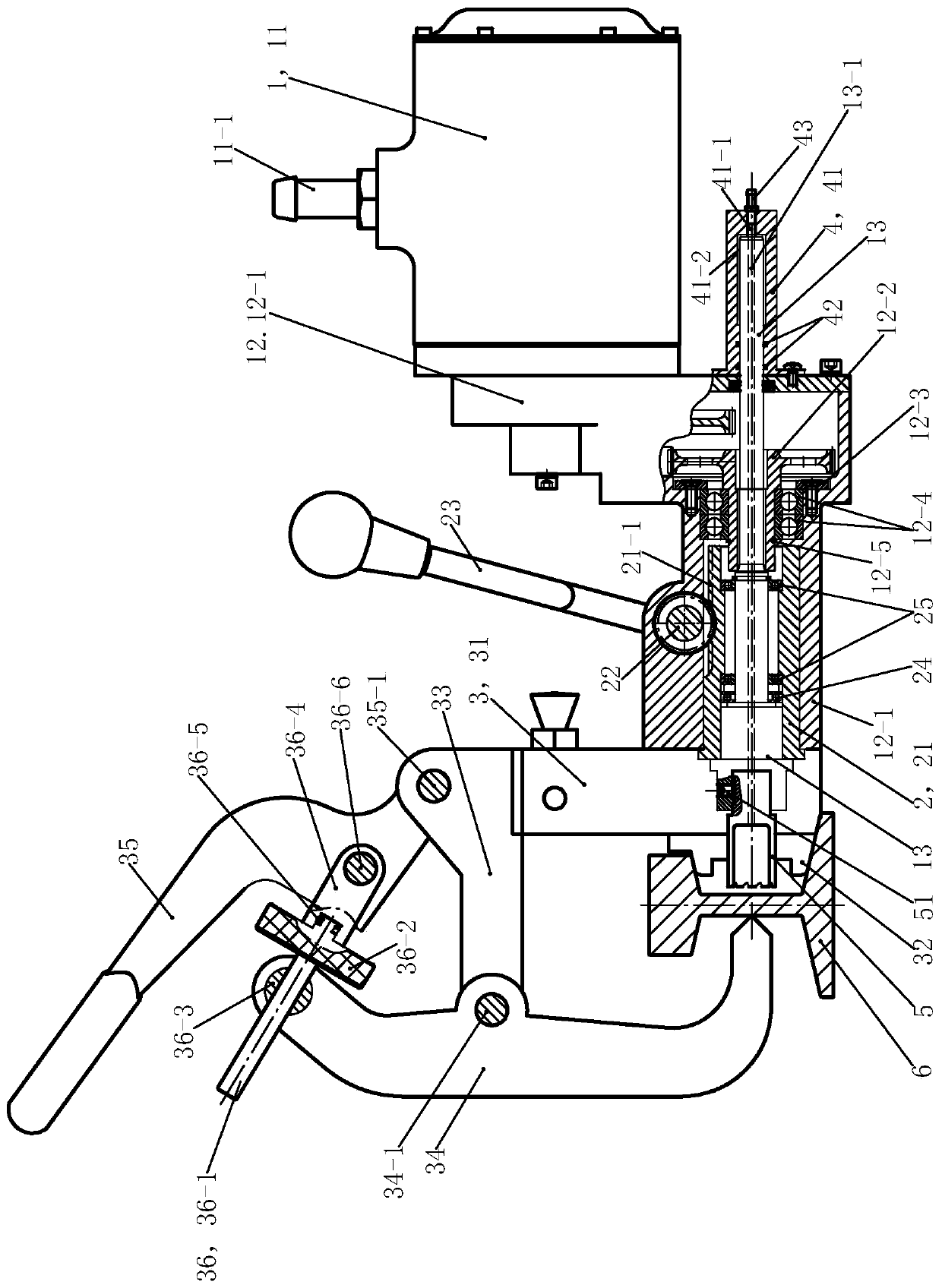 Drilling machine for coal mine underground rail