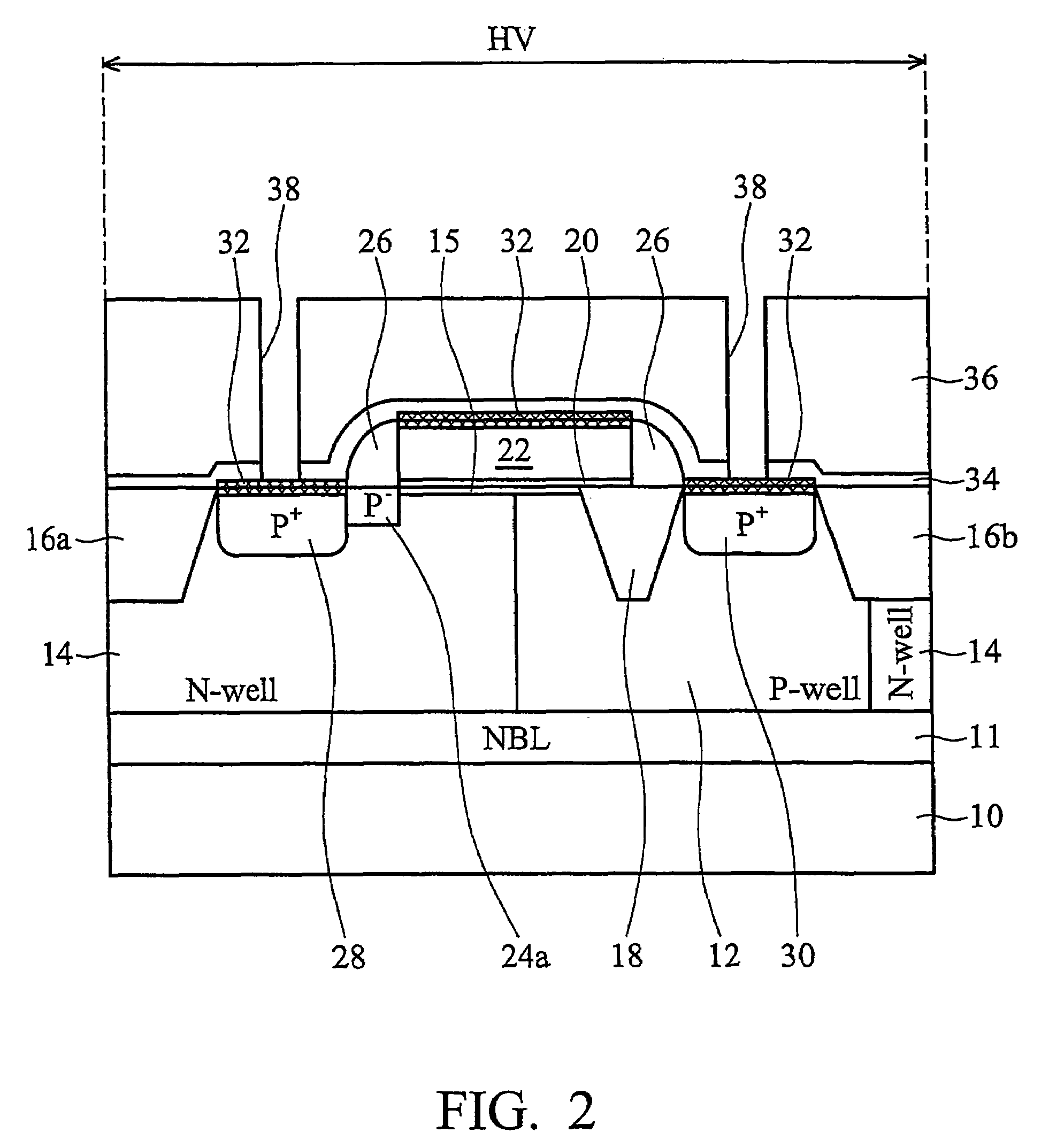 High-voltage transistor device having an interlayer dielectric etch stop layer for preventing leakage and improving breakdown voltage