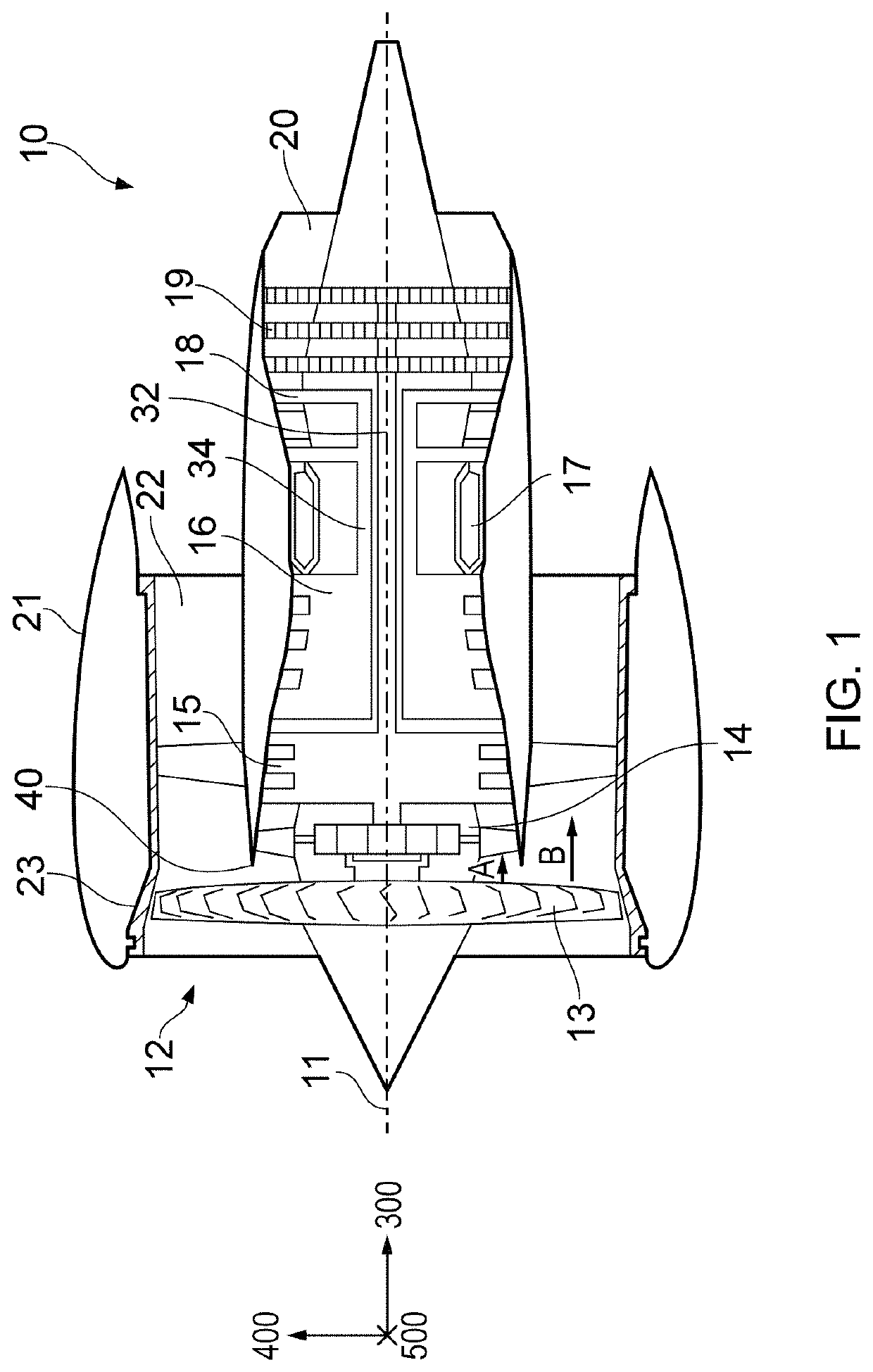 Gas turbine engine with optimized fan blade geometry