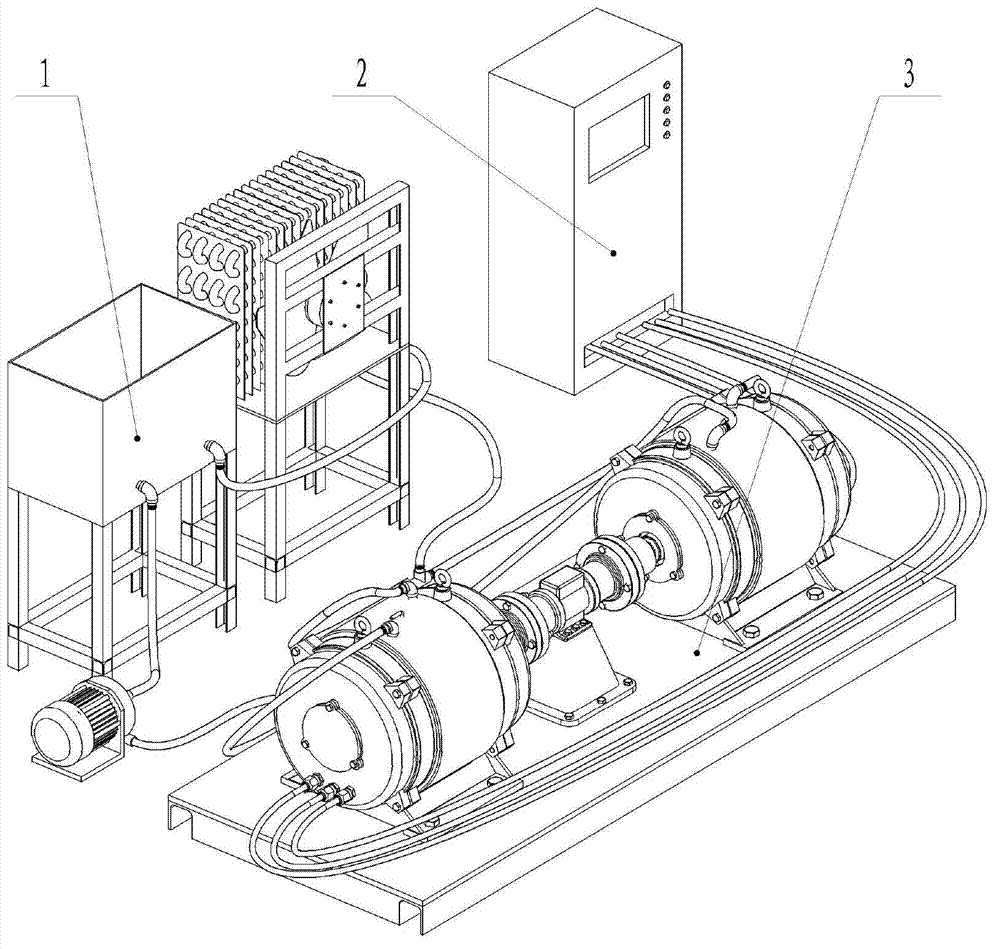 Water-cooled motor test platform and use method