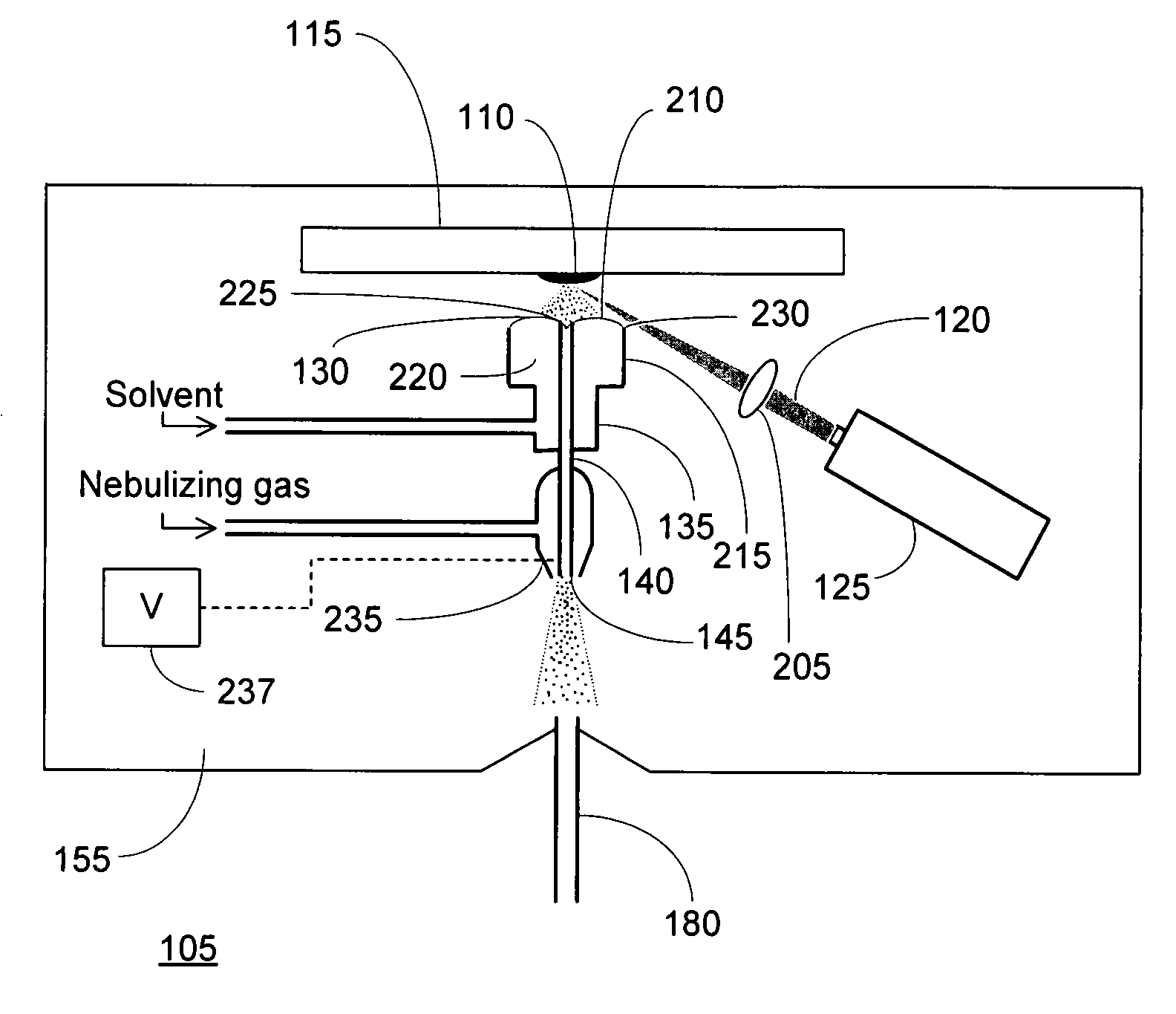 Laser desorption - electrospray ion (ESI) source for mass spectrometers