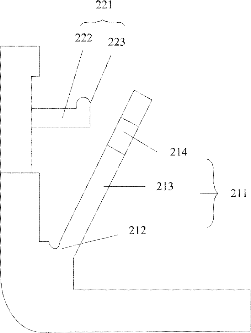 Electronic device shell with deformable hook