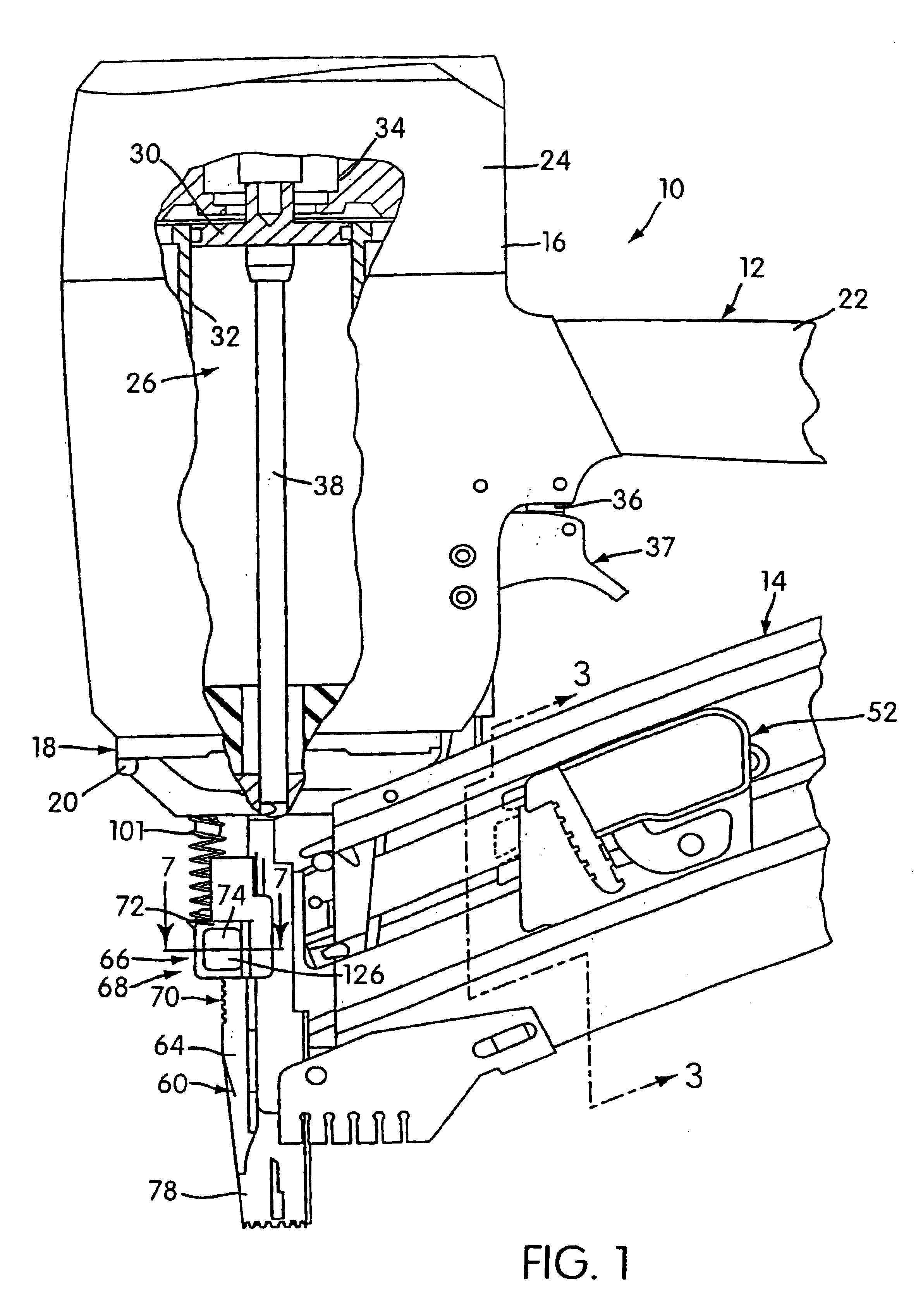 Safety trip assembly and trip lock mechanism for a fastener driving tool