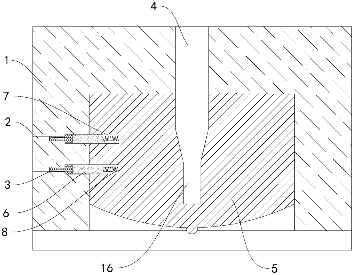 Pinhole type lock body structure and changeable key structure