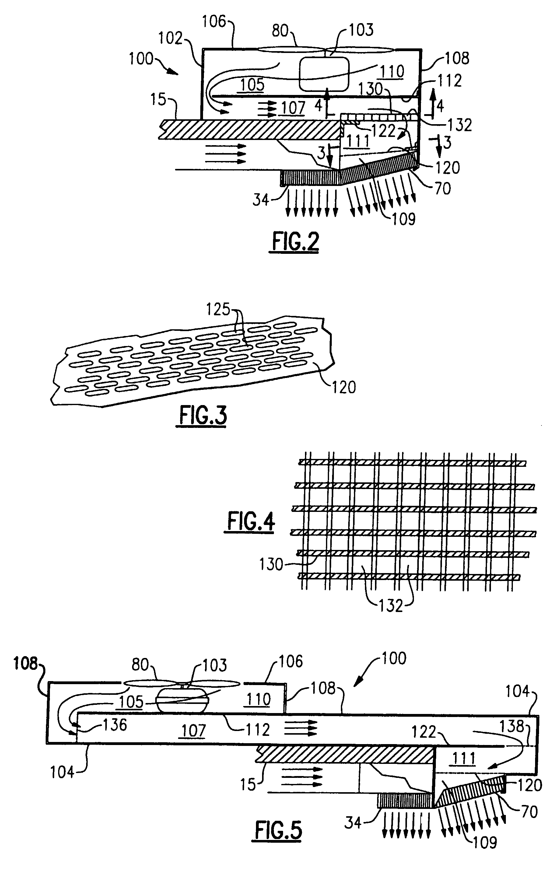 Curtain air admission assembly