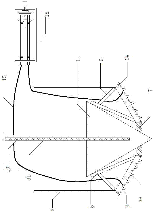 Slurry direct cyclic rotation drilling punching and slurry return device of ground source heat pump