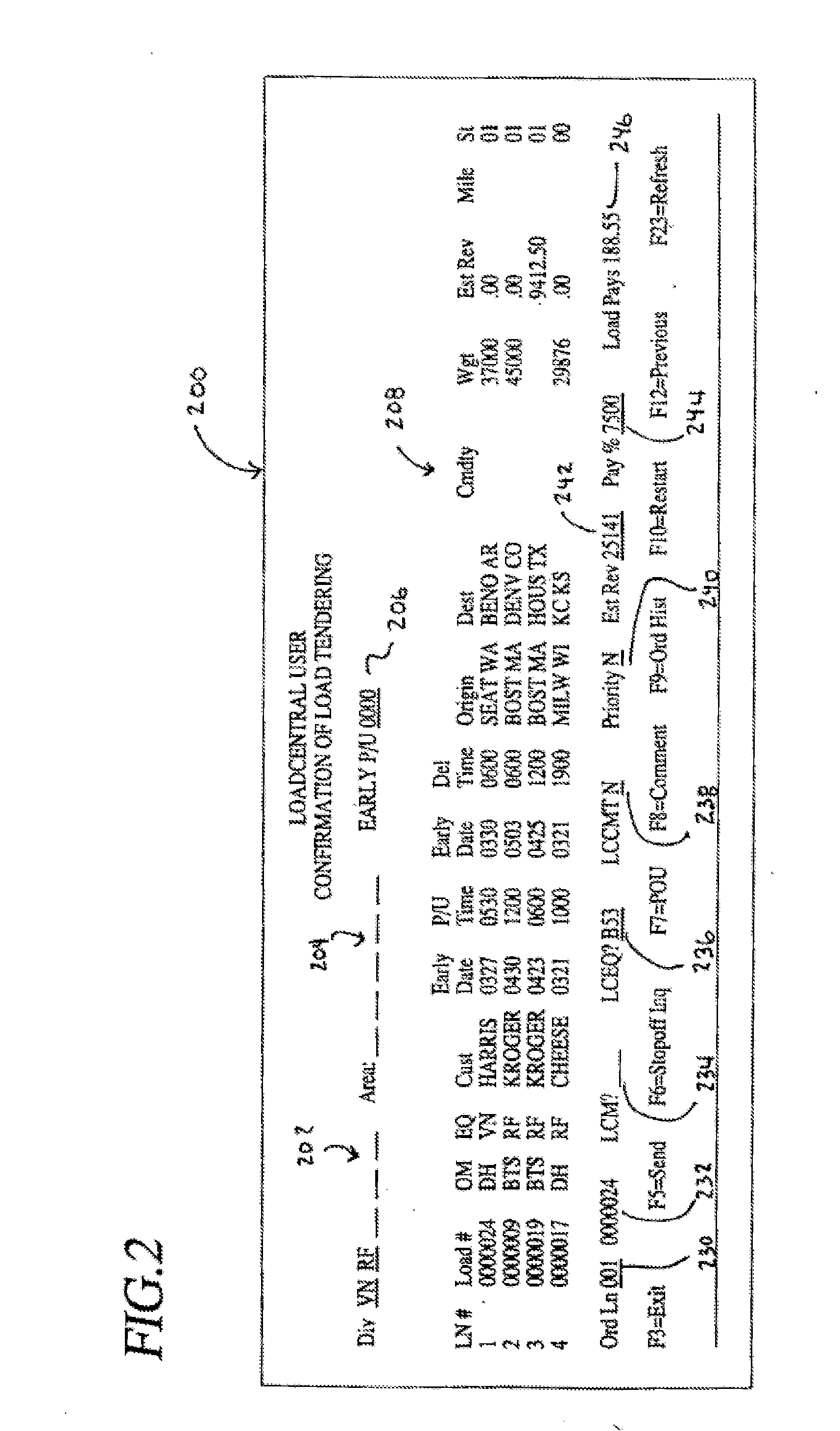 Method and system for matching and monitoring freight loads