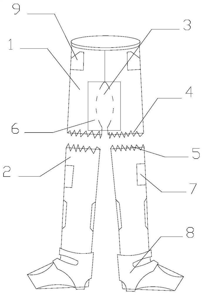 Trousers for bedridden patient