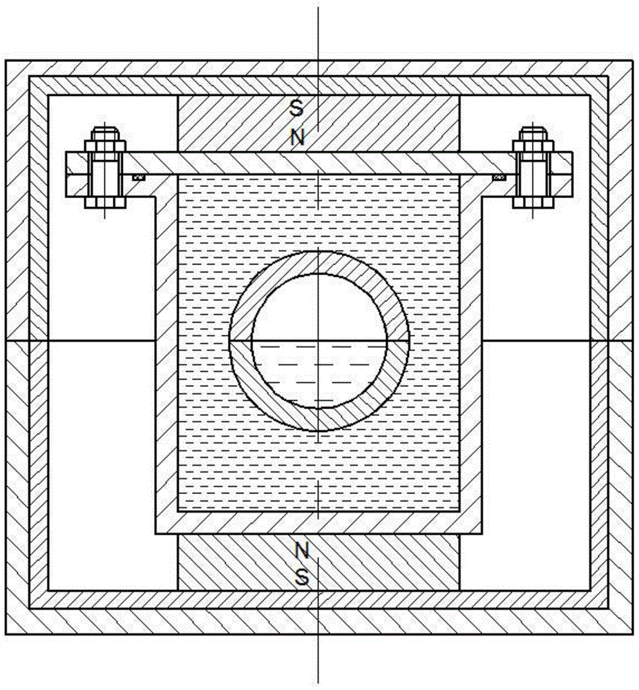 Damping vibration absorber with magnetism-isolating covers, magnetic liquid and application of first-order buoyancy principle