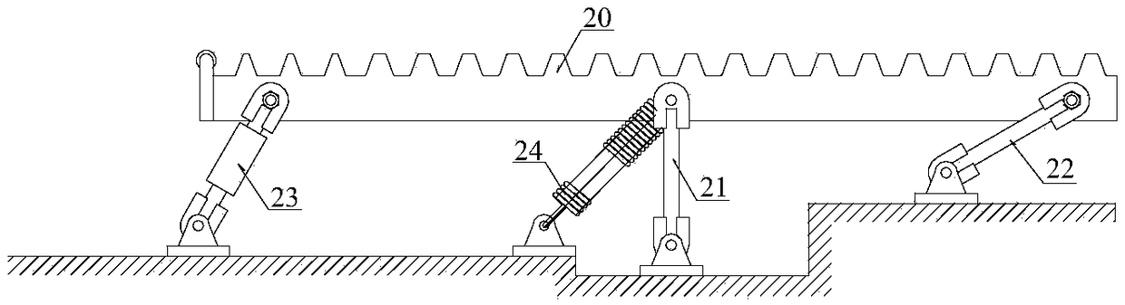 Toothed railway wheel rail-toothed rail transition device