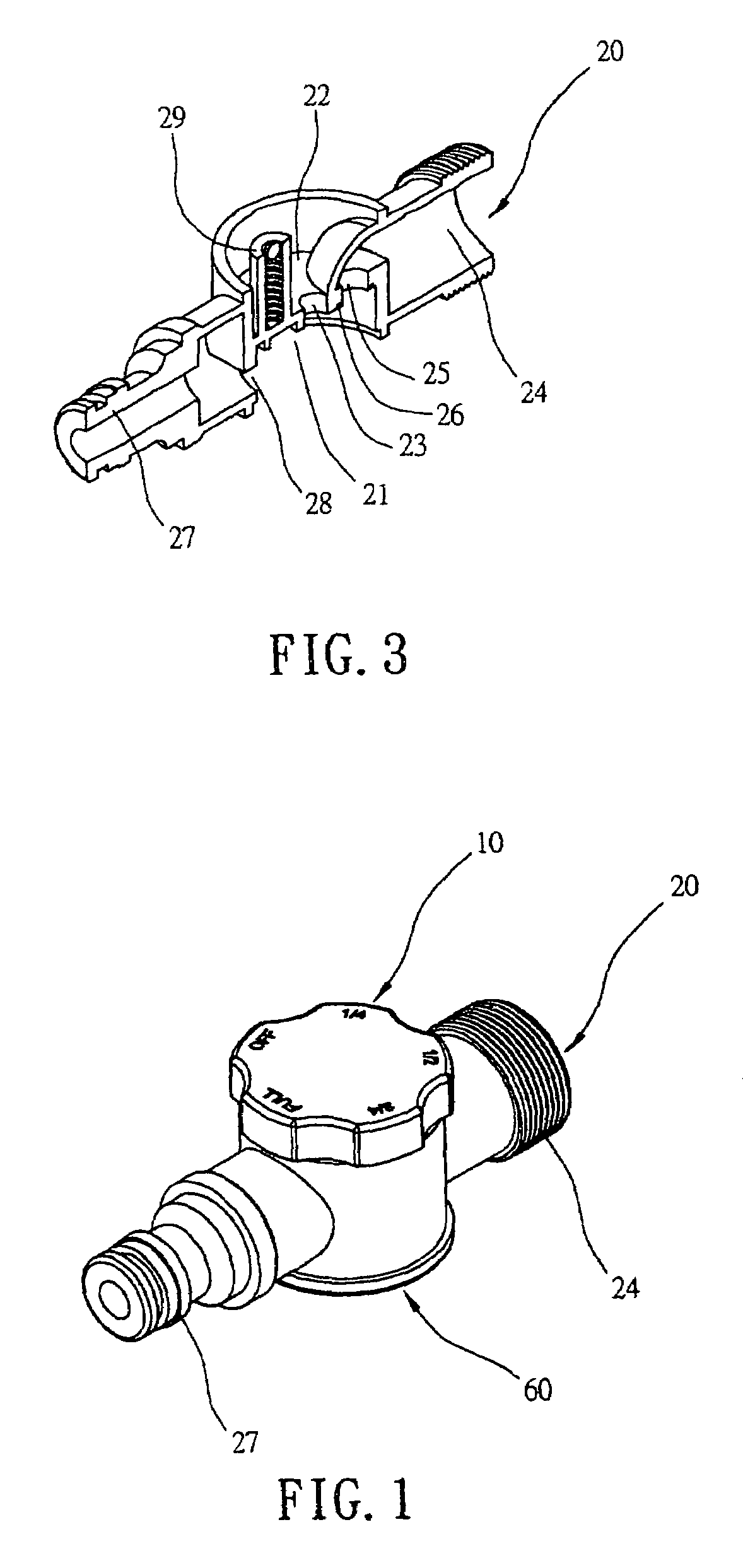 Flow control valve for gardening pipe