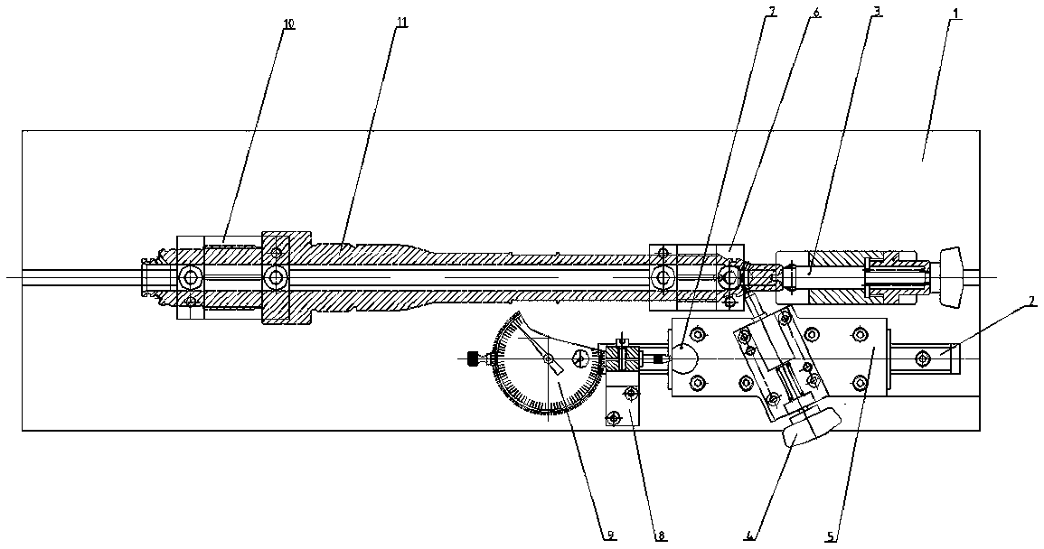 Detection tool for measuring position accuracy of shaft outer wall oblique hole