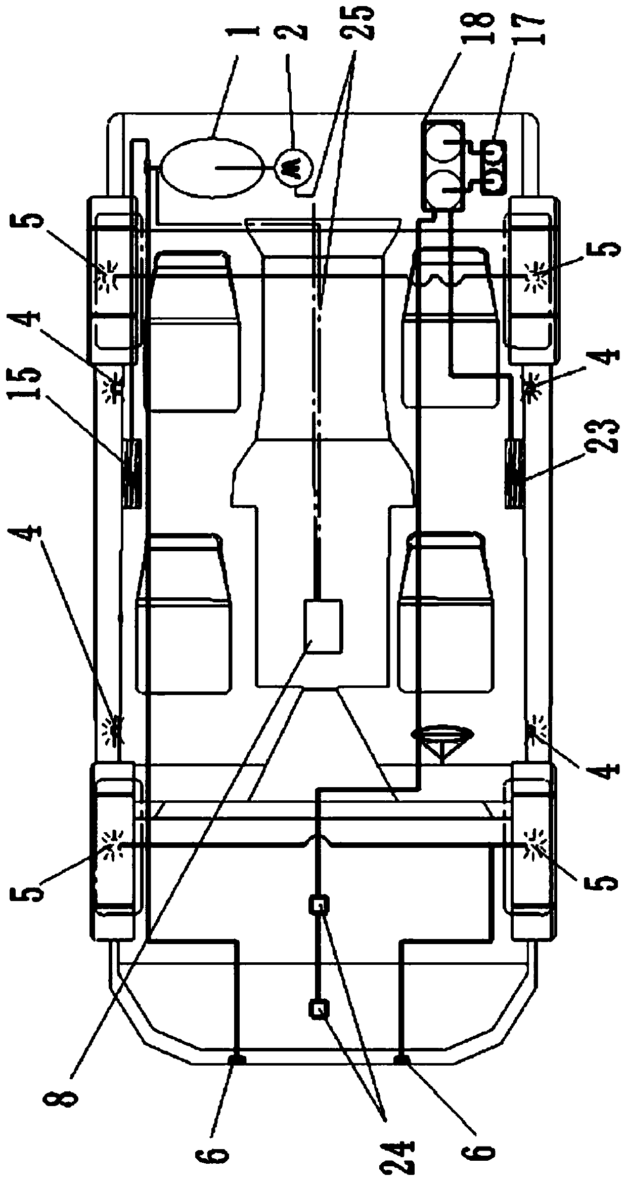 Vehicle-mounted protection fire extinguishing device for anti-riot armored vehicle