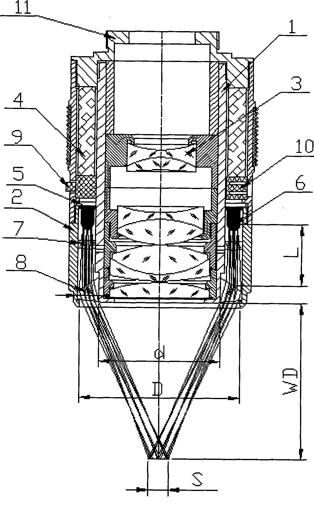 Dark field illumination objective lens apparatus