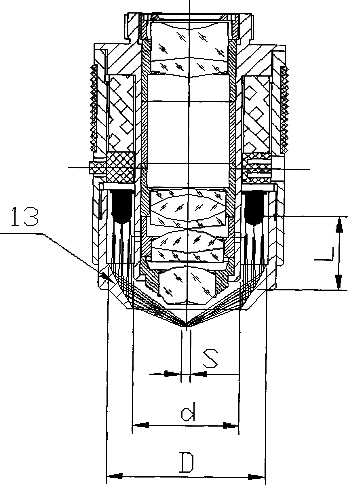 Dark field illumination objective lens apparatus