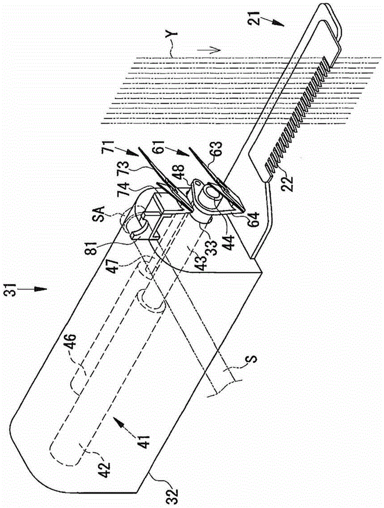 Yarn Cutting Suction Device and Spinning Winding Device