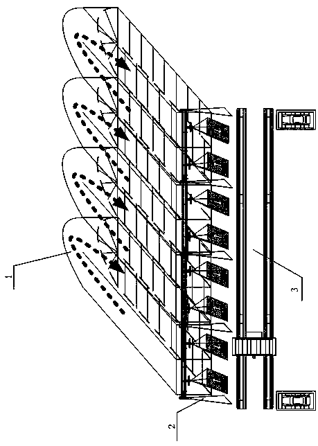 A U-shaped mobile parking lot and its application method