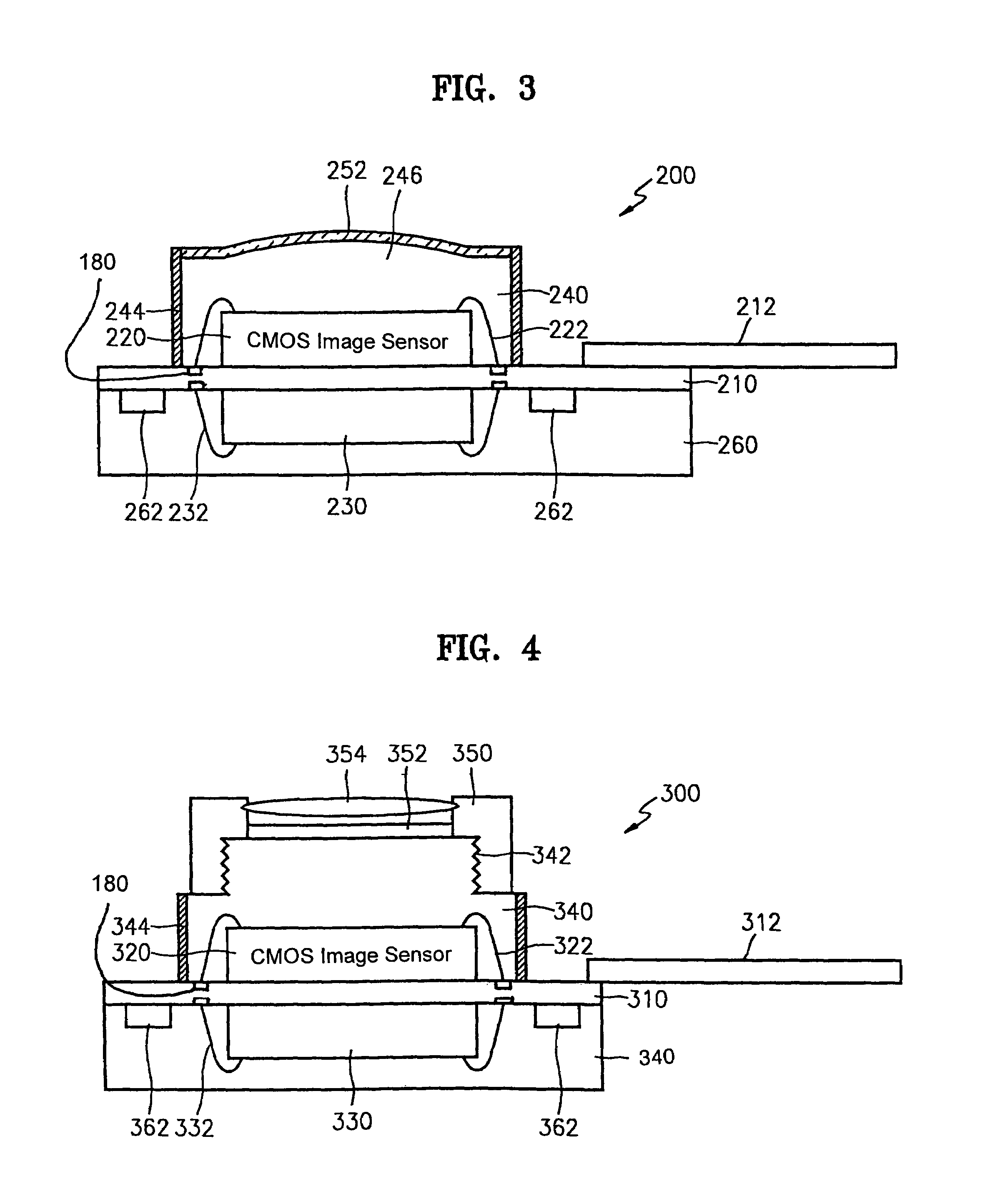 CMOS type image sensor module having transparent polymeric encapsulation material