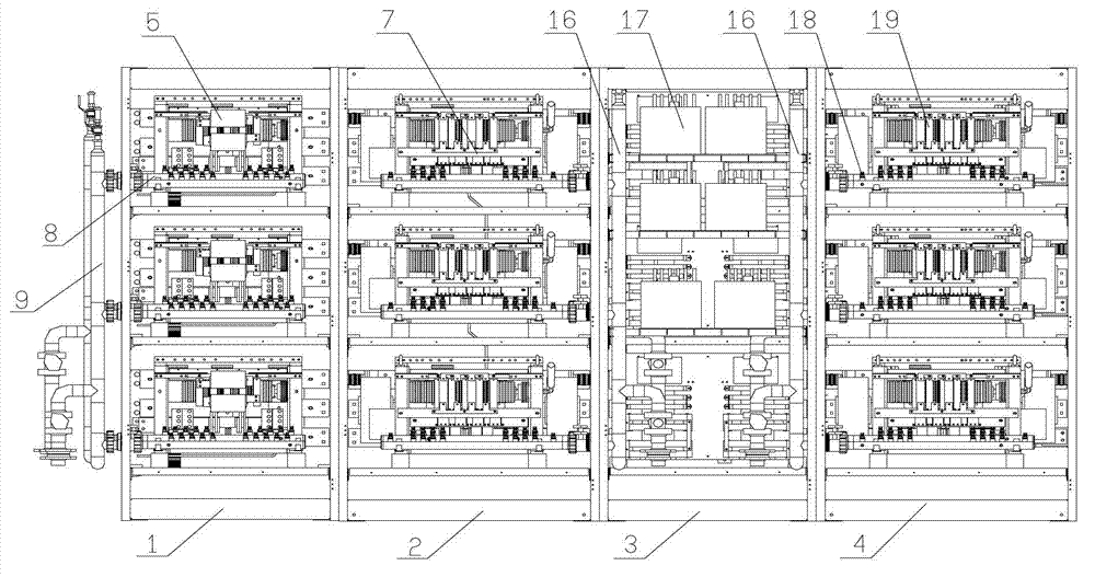 High-capacity five-level converter power cabinet