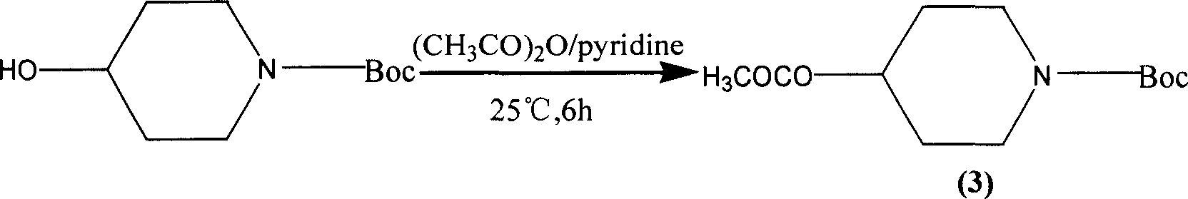 4-acetoxypiperidine hydrochlorate preparation method