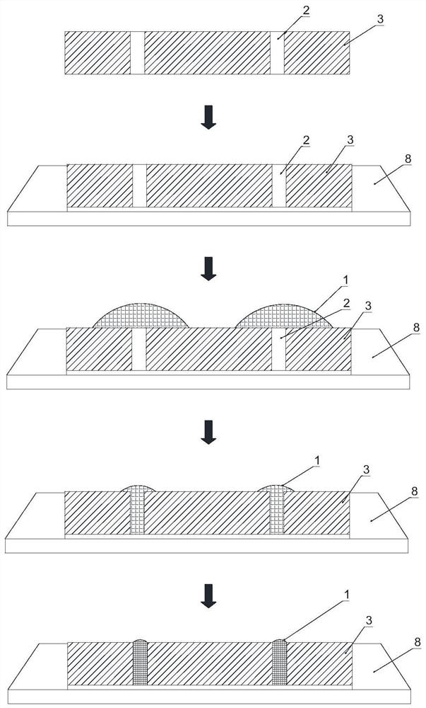 Tightening treatment method for micro-nano metal paste filling hole and micro-hole filling process