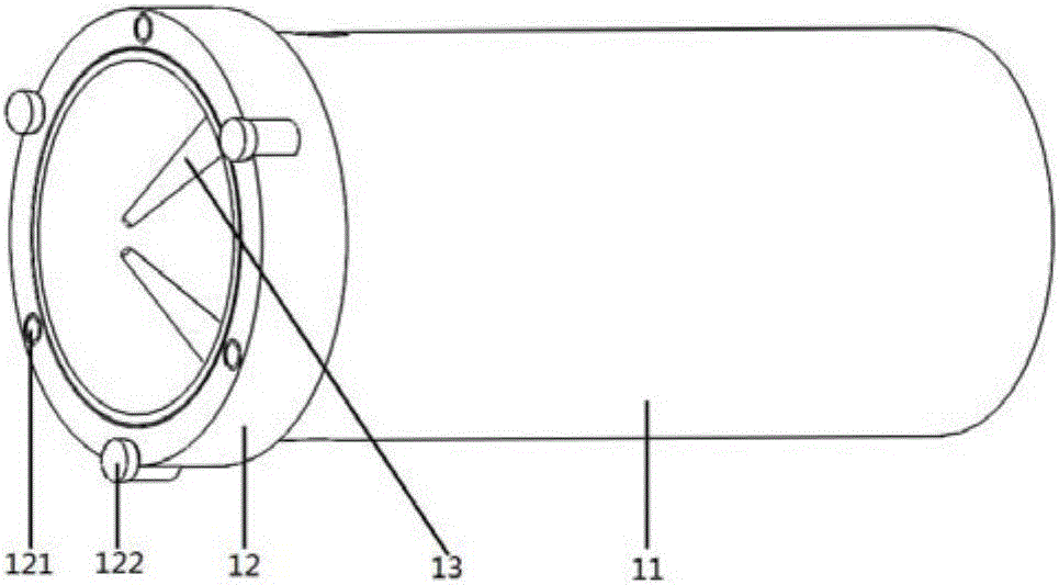 Electric arc spraying device suitable for inner wall of pressure vessel