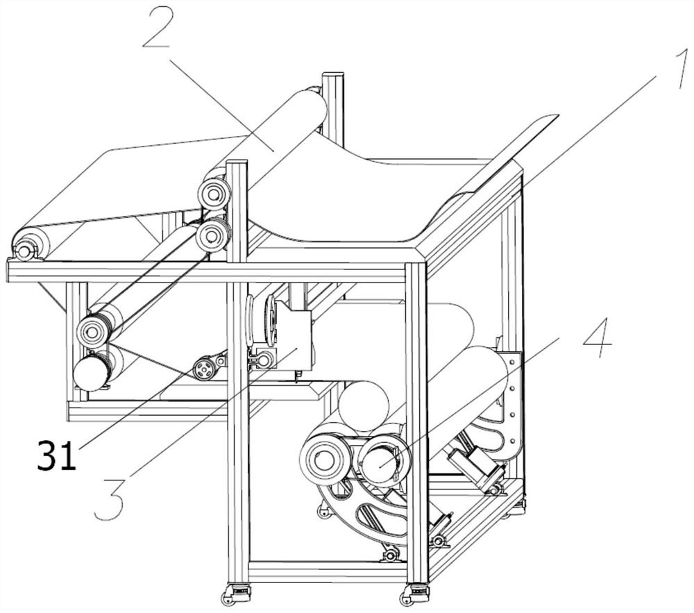 Automatic coiling device for cloth for spinning