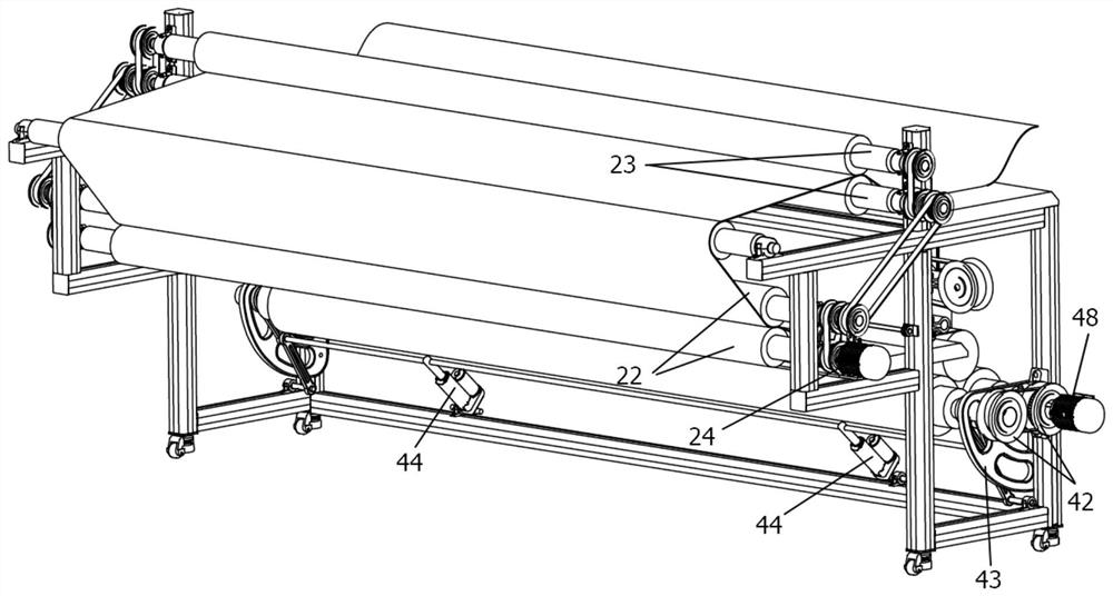 Automatic coiling device for cloth for spinning