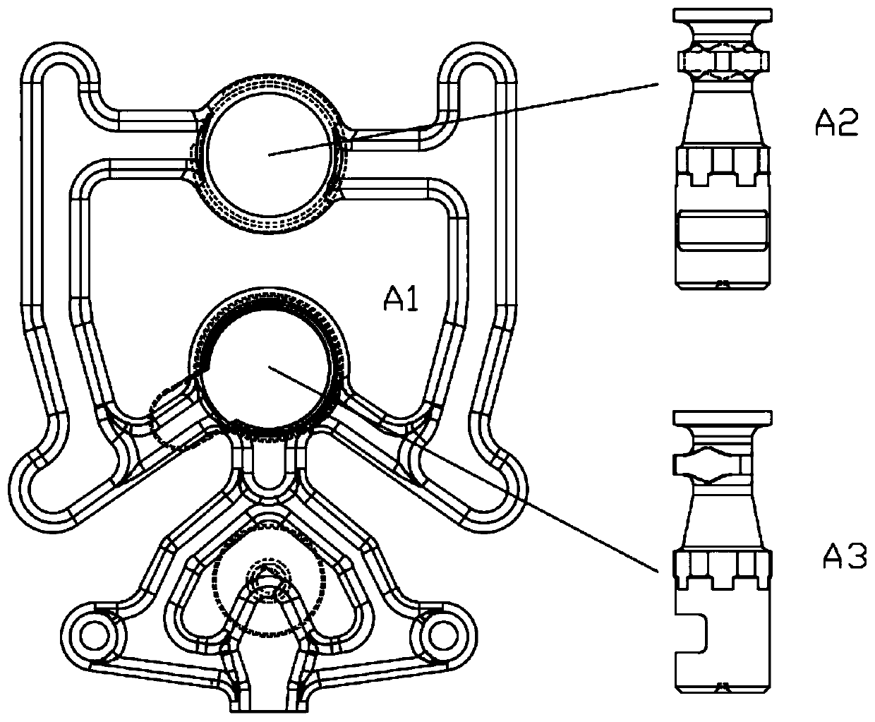 High-vacuum pressure casting die hydraulic vacuum valve