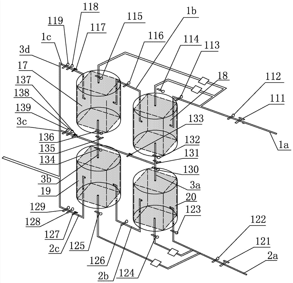 Simulating device and method for water producing source and pressure-dropping path during coal-rock reservoir discharge and recovery