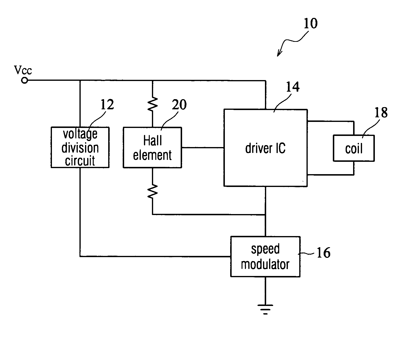 Fan motor speed control circuit