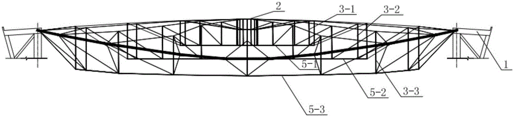 Combined-type cable dome structure for elliptic plane with unequal-height boundary