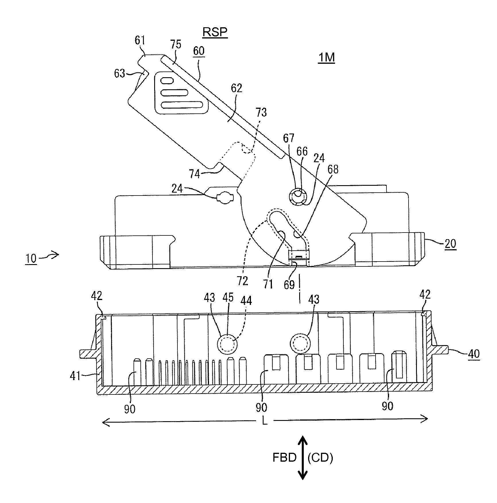 Lever-type connector and connector assembly