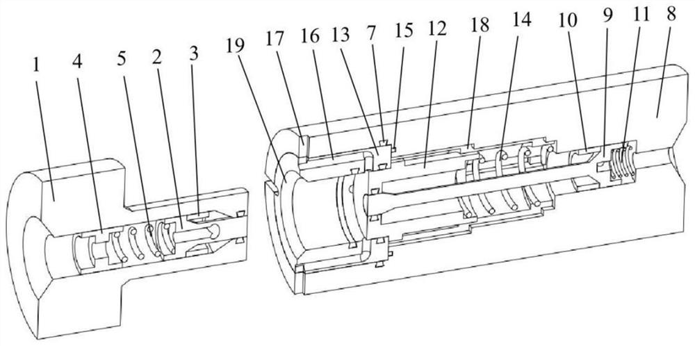 Deep-sea leakage-free underwater hydraulic joint capable of rapidly discharging seawater