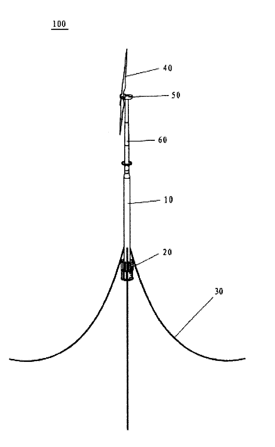 Movement inhibiting apparatus for floating offshore wind turbine and floating base used for offshore wind turbine