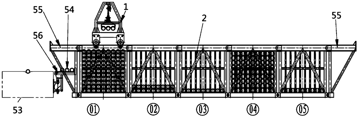 Wheel rail type drilling pipe storage device