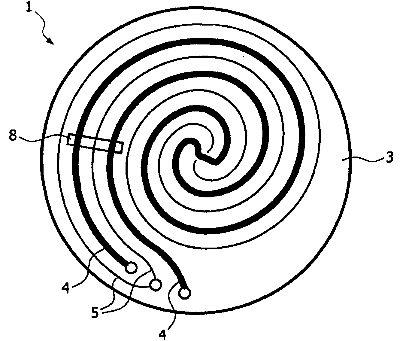 Heating element and liquid container provided with such a heating element