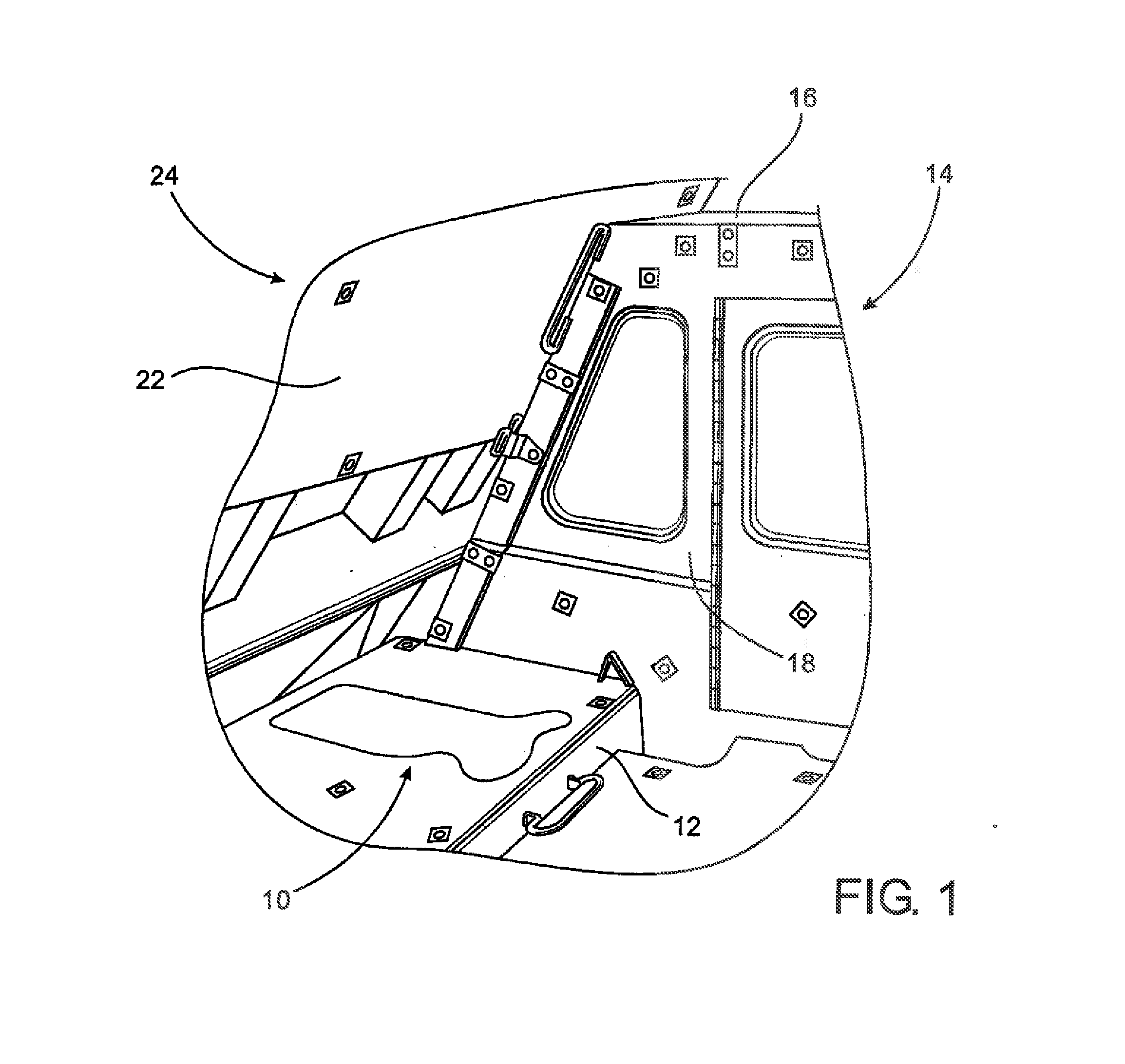 Modification of an industrial vehicle to include a containment area and mounting assembly for an alternate fuel